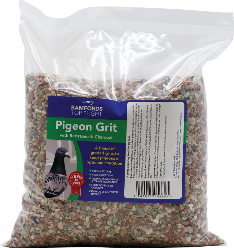 Topflight Pigeon Grit with Redstone and Charcoal 3kg – Pallatts Limited